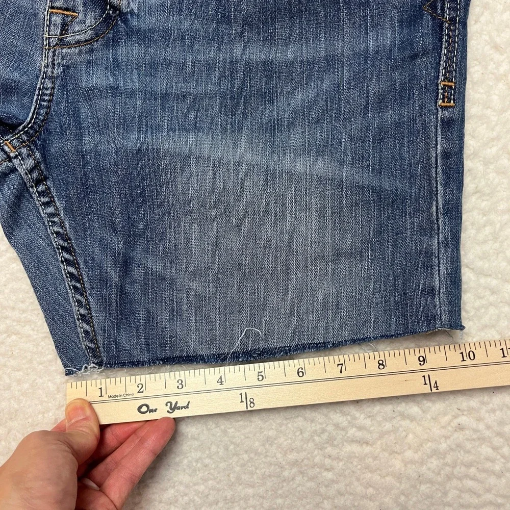 Cody James Shorts Mens 32 Blue Denim Cut Off Raw Hem Stretch Western Casual 6602